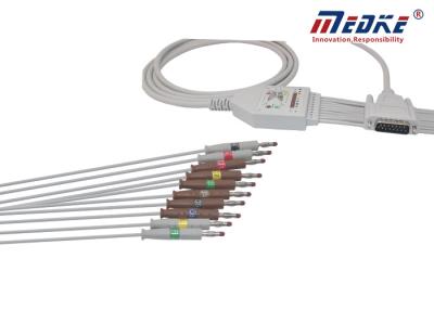 China Banana 10 Lead 4.0mm Nihon Kohden Patient Cable For Ecg Machine for sale