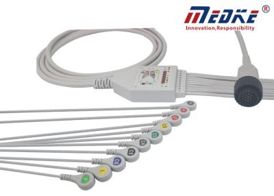 China Fixed Snap 12 Leadwires PC-104 Kenz EKG Machine Cable for sale