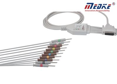 China 10 Lead Fixed Needle Cardioline 1350A Nihon Kohden Ecg Cable for sale