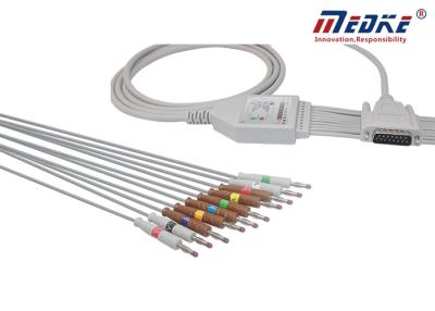 China DB15 Pin Nihon Kohden AHA ECG9620 Ecg Electrode Cable for sale