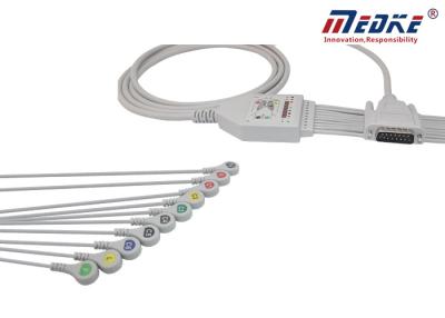 China Snap Proximal IEC Coding ST1212 Edan Mindray Ecg Cable for sale