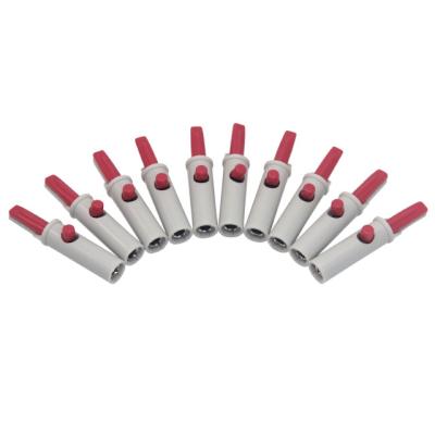 China 4mm Disposable ECG Electrodes Banana Alligator Clip Red ECG Adapter for sale