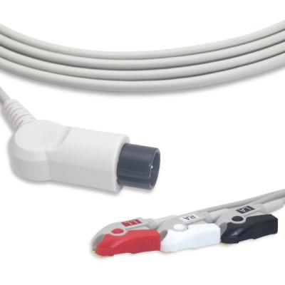 China 6 Pins Length 3.4m ECG Patient Cable 3 Lead With CN101 Connector for sale