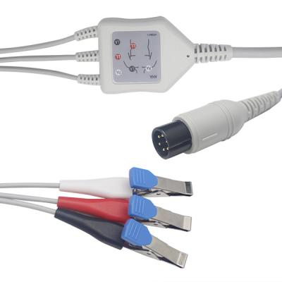 China TPU Jacket Veterinary ECG Cable AHA IEC ISO13485 With Contec C80Vet GA3140V for sale