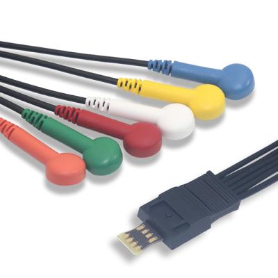 China Las ventajas TPU del cable 6 del IEC Holter ECG del FSC fijaron la broche los 3.4m para Schiller G622SC en venta