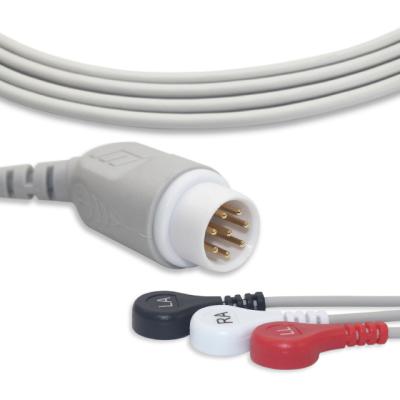 China HP AHA TPU ECG Patient Cable 3.4m Length FSC With 3 Leadwires G3123S for sale
