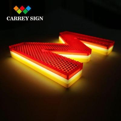 China Vinyl Illuminated Acrylic Letters Custom LED Sign Screw Installation for sale