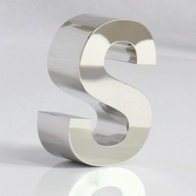 China Customized 3D Metal Letter Signs Flat Cut Stainless Steel Letters RoHS Approved for sale