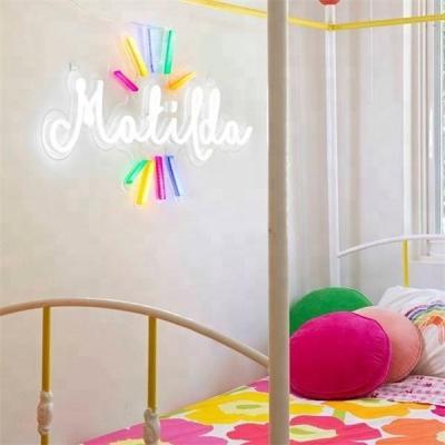 China Acrylic Custom LED Neon Signs Colorful Neon Word Signs For Bedroom for sale