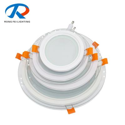 China Round Glass LED Ceiling Panel Light 6W 9W 12W 18W 24W Commercial en venta