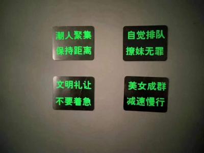 China Eco-solvent printing Marine Photoluminescent Imo Symbols Safety Signs glow in the dark 2-4 hours for marine signs en venta