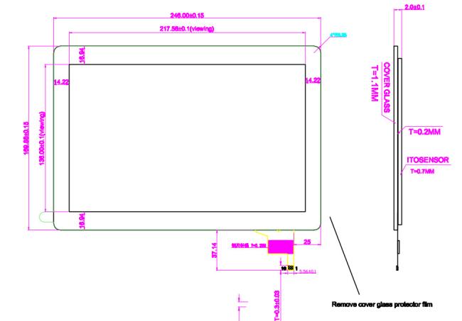 10 "Industrial Control Touch Screen