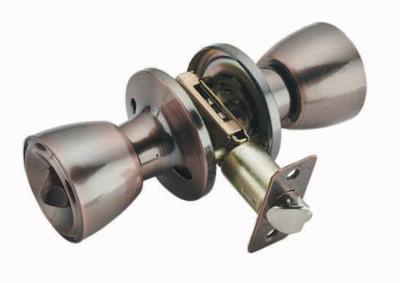 China Fechamento de cilindro esférico de aço inoxidável escovado do botão de porta do metal para portas do agregado familiar à venda