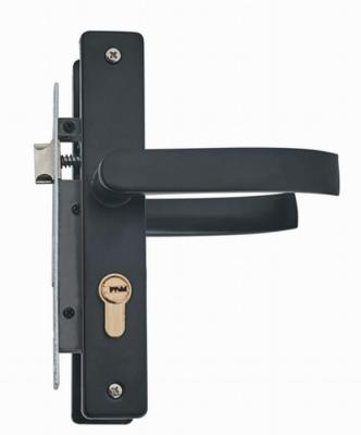 China Pull Wooden Hardware Mortise Door Lock Zinc Brass Straight Lever Handles for sale