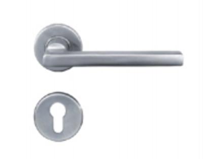 China European Stainless Steel Lever Door Handle With Escutcheon Plate for sale