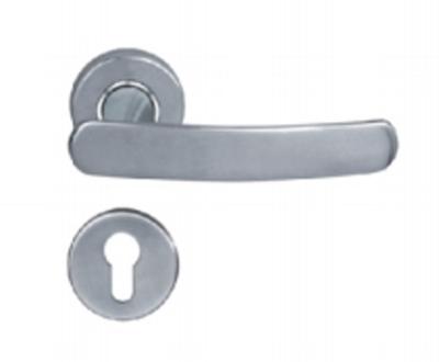 China Stainless Steel Door Lever Lock Handle Hollow Plate Solid Interior for sale