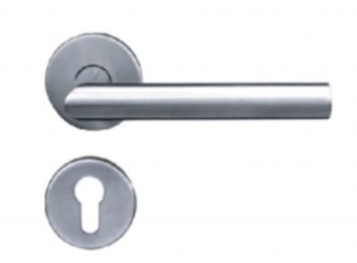 China European Fire Rated Door Lever Handle Solid Stainless Steel 304 For Interior Door for sale