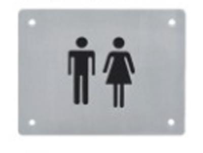 China Blind Touch Recognition Sign Braille Toilet Signs For Hotel for sale