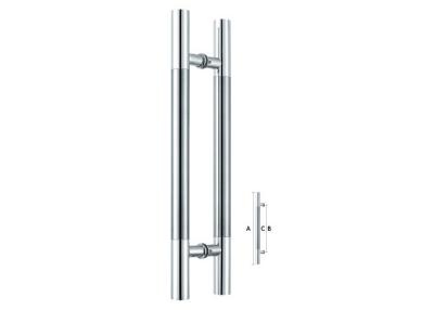 China H Stainless Steel Sliding Glass Door Handles , Commercial Door Pulls SS201 SS304 for sale