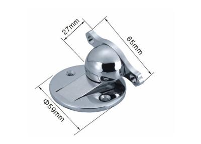 China Round Shape Stainless Steel Door Stop , Industrial Magnetic Door Stay Reduce Compaction for sale