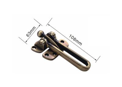 China Zinc Alloy Internal Door Latch Furniture Hardware 124x63x22mm Great Extensibility Durability for sale