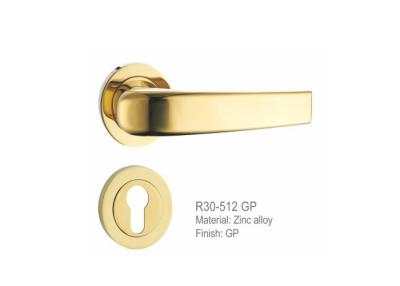 China Chrome Plated Zinc Alloy Door Handle , Door Pull Handles  Profile Cylinder 85mm Length for sale