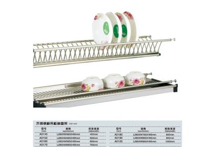 China Umweltfreundliche Hauptküchen-Zusätze mit dem 2 Reihen-Metallteller, der praktischen Entwurf im Edelstahl trocknet zu verkaufen