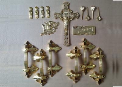 China Decoração chapeada Christian Craft Pull Gloves dos acessórios do caixão ouro plástico fúnebre à venda