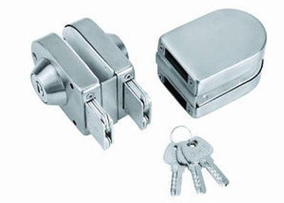 China Double Open Glass Door Lock With Keys Glass Door Fittings In Modern Style for sale