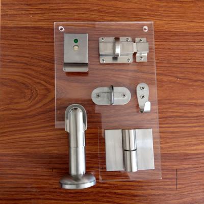 China SS201 Toilet Cubicle Hardware Antirust Toilet Partition Accessories for sale