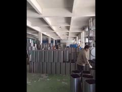 Recycling Stainless Steel Trash Can Airport / Lobby Standing Structure