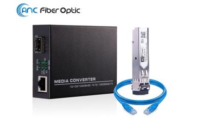 China 10/100/1000M Fiber Optic Media Converter for sale