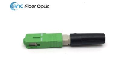 China SC Field Assembly Fiber Patch Cord Connectors Round Shape For 0.9mm 3mm Drop Cable for sale