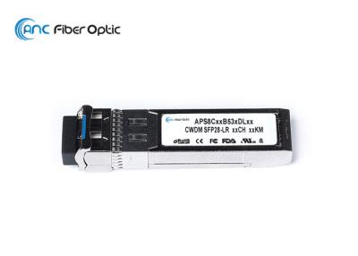 China 25G CWDM SFP28 Fiber Optic Transceiver 1271~1331nm SMF 10KM DDM Supported for sale