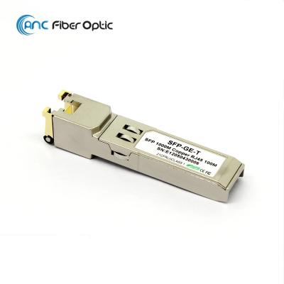China No DDM SFP Fiber Optic Transceiver 1.25G 10/100/1000M-T RJ45 100M Copper RJ45 Connector for sale