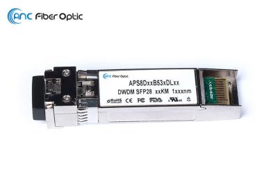 China 25G DWDM SFP28 Fiber Optic Transceiver Ch21-Ch60 SMF 10KM Multi - Rate Supported for sale