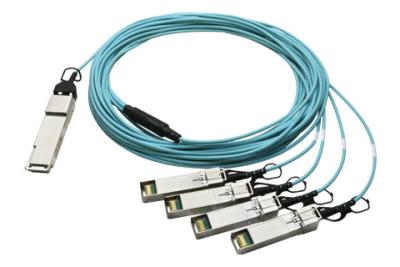 China 40G QSFP+ to 4 x 10G SFP+ AOC Breakout Active Optical Cables 3m 7m, 10m for sale