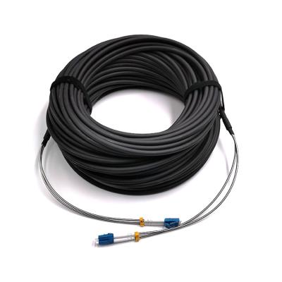 China FTTA CPRI Armored Fiber Optic Patch Cable 2 Core Singlemode LC LC 30 Meter for sale