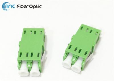 China Duplex LC Fiber Optic Adapter Flangeless One Body Design With Ceramic Sleeve Inside for sale