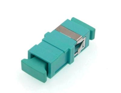 China SC Simplex Fiber Optic Adapters Flangeless Blue Green Beige Aqua Violet Color Optional for sale