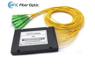China 1x12 PLC Fiber Optic Splitter Module for sale