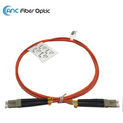 China OM5 Duplex Fiber Optic Patch Cord Multimode OFNR 2.0mm Jacket for sale