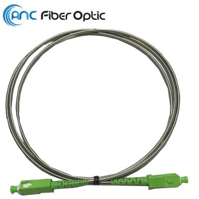 China APC Simplex G657A1 Fiber Optic Patch Cable 3.0mm Armored Tube for sale
