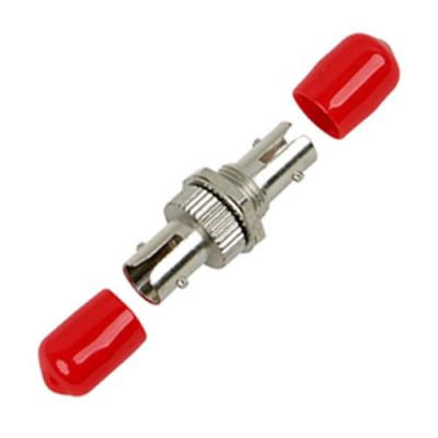 China RED CATV FTTH Fiber Optic Adapters ST To ST Simplex Zinc Alloy for sale