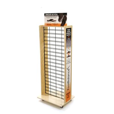 China Classical Gridwall Display Racks Double Sided Free Standing Grid Wall With Wheels for sale