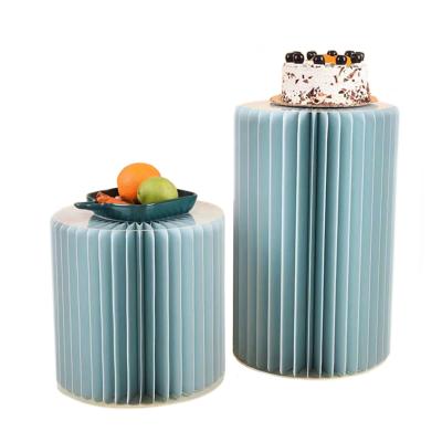 China Wedding Decorations Cake Dessert Display Stand Pedestal Honeycomb Cylinder Display Stand for sale