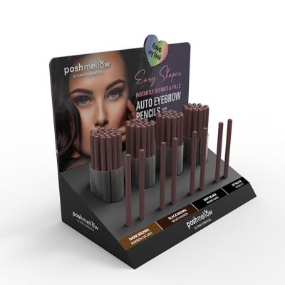 China Customized PVC Display Stand Foam Board Eyebrow Pencils Display Racks For Cosmetics for sale