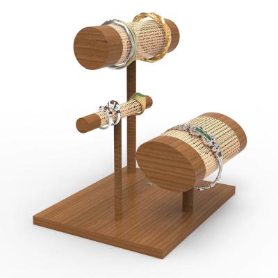 Cina Gioielli di lusso su misura, braccialetto, anello, banco di mostra tessuto di legno del controsoffitto in vendita