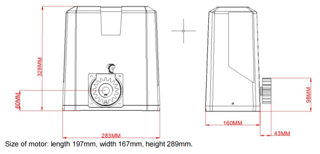 DC 24V Maintenance-Free Brushless Sliding Gate Motor with Adjustable ...