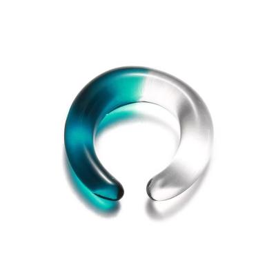 China Fashion CLASSIC High Quality Hypoallergenic Minimalist Design Handmade Colorful Glass Rings for sale